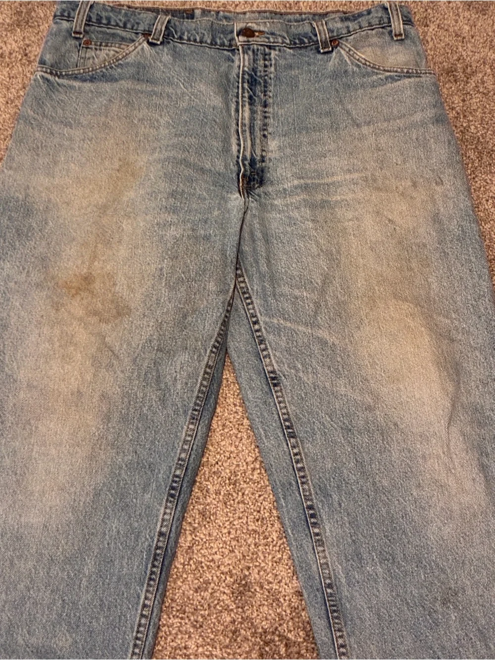 Vintage 90s Levi's 550 Orange Tab Jeans 38x30